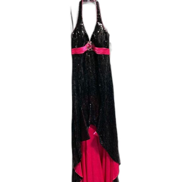 Cassandra Stone Black/Pink Sequined Dress - Size 6 - NWT - Picture 1 of 9